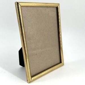 Vintage 5x7 Gold Metal Picture Frame - Classic Tabletop/Wall Photo Holder‎ MCM